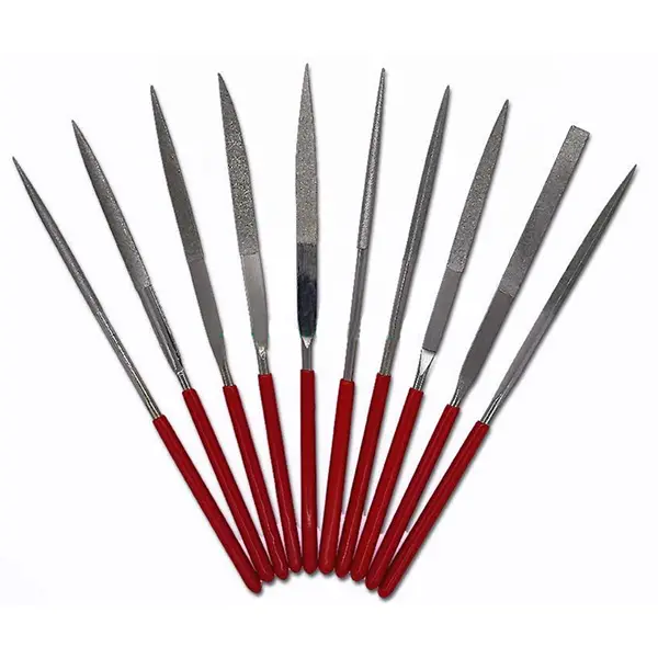 10-Piece Diamond-Coated Needle File Set – Precision Shaping Tools