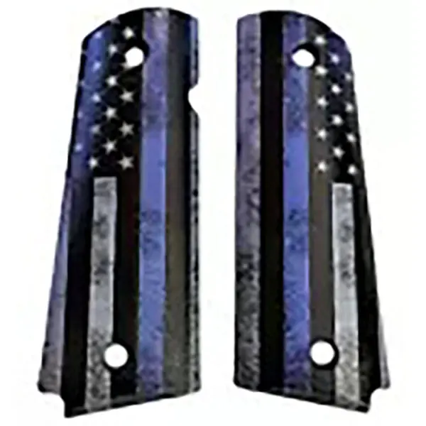 1911 Full-Size ABS Grips with UV-HD Thin Blue Line Symbol