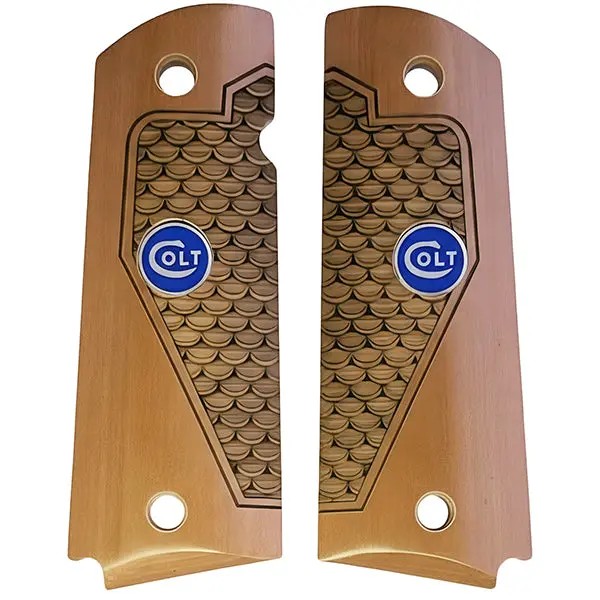 1911 Full-Size Fishscale-Textured G10 Grips with Blue Colt Medallion