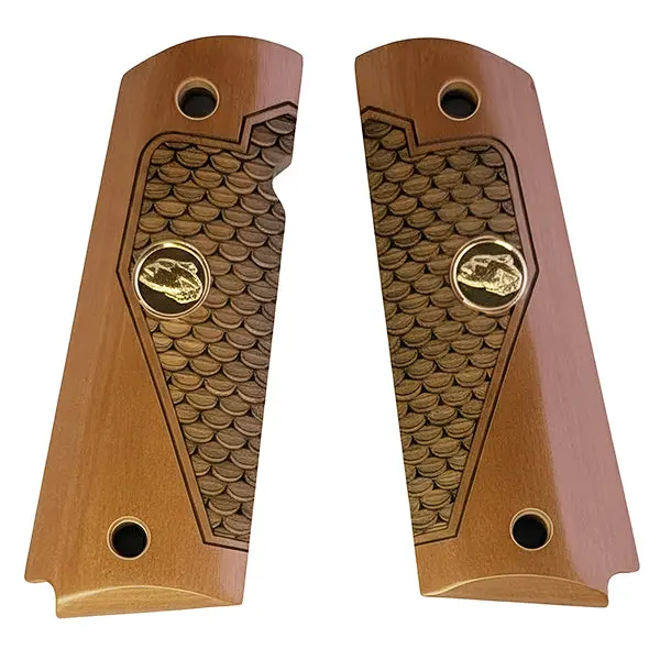 1911 Full-Size Fishscale-Textured G10 Grips with Gold Eagle Medallion