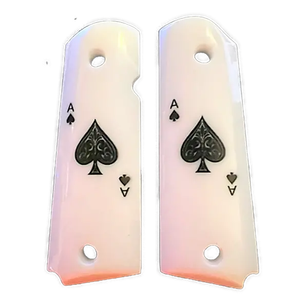 1911 Full-Size UV-Printed Acrylic Grips – High-Definition Ace of Spades Graphic
