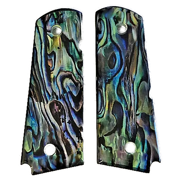 1911 Full-Size UV-Printed Acrylic Grips – Puau Abalone Pattern in HD Detail