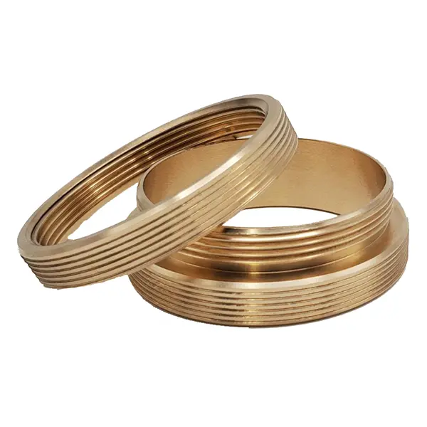 2.5-Inch Bronze Threaded Ring Set – Solid Brass-Alloy Rings for Mounting or Craft Use