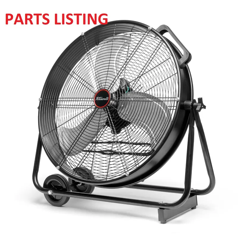 24-Inch 3-Speed Drum Fan Replacement Parts – XtremePowerUS Model 92024