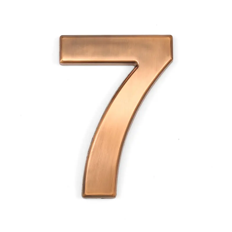 4-Inch Bronze Outdoor House Number ‘7’ — ABS Plastic Mailbox Mount