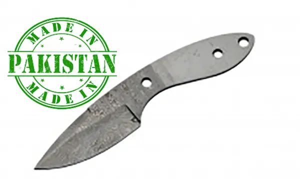 6.75-Inch Drop Point Hunter Blade – Economy Damascus Steel Blank