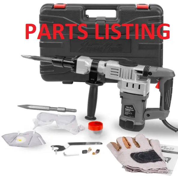 61102 Demolition Jackhammer – 1400W Heavy-Duty Breaker – Parts Reference