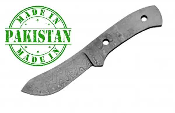 7.25-Inch Buffalo Skinner Blade – Economy Damascus Steel Blank