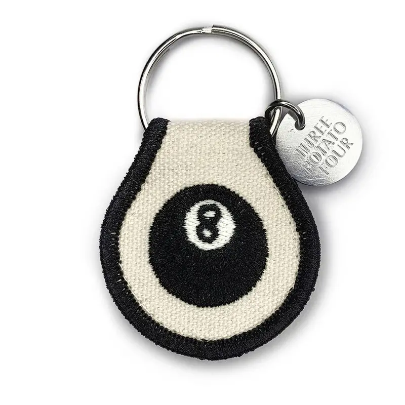 8-Ball Embroidered Keychain