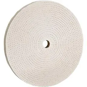 8-Inch Soft Spiral-Sewn Buffing Wheel – 60-Ply, 3/4″ Center Hole
