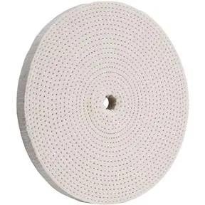 8-Inch Spiral-Sewn Buffing Wheel – 40-Ply, 5/8″ Center Hole