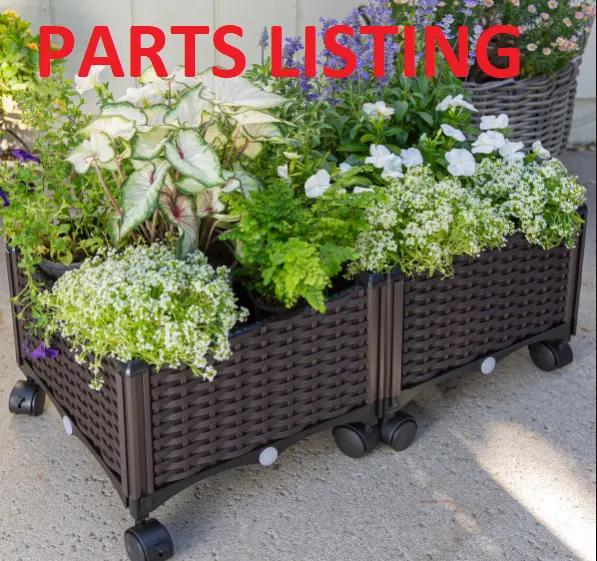 94126 Barton Raised Garden Bed with Wheels – Plastic 2-Box Assembly Kit