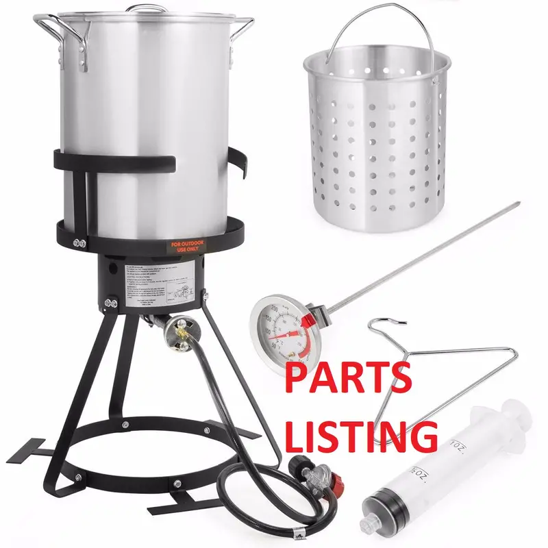 95528 6-Piece Turkey Fryer Bundle – 30-Quart Set, BARTON Replacement Components