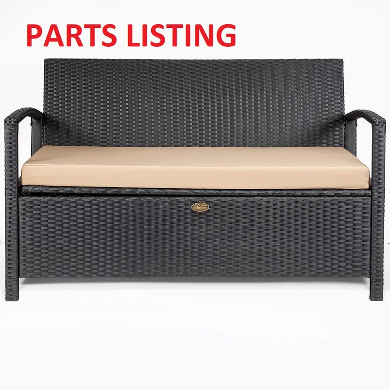 97041 Deck Box Bench Chair with Cushion – Black Crawford B4L-001 Parts Diagram