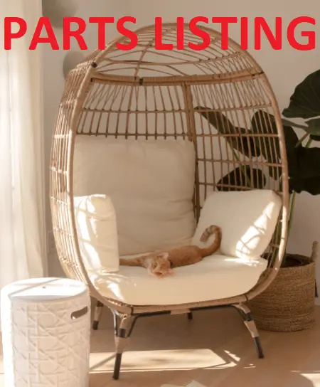 98106 Barton Wicker Egg Chair in Beige – Replacement Parts Catalog