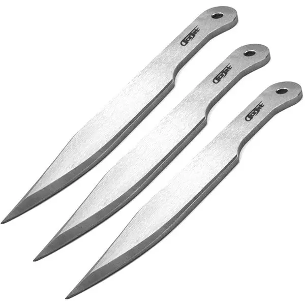 Ace Jet Bowie Throwing Knife Set – 3-Piece Classic Blade Profile