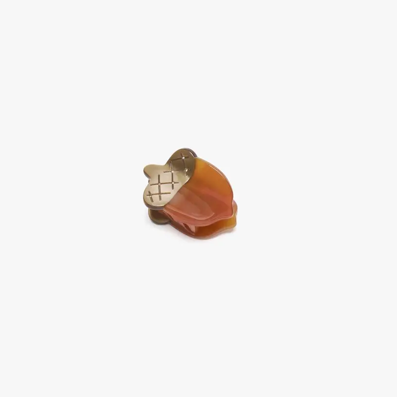 Acorn-Themed Mini Hair Claw Clip Crafted from Sustainable Cellulose Acetate