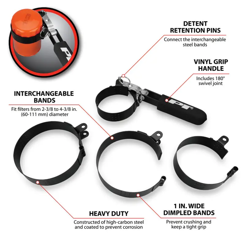 Adjustable Oil Filter Wrench Set for Automotive Use