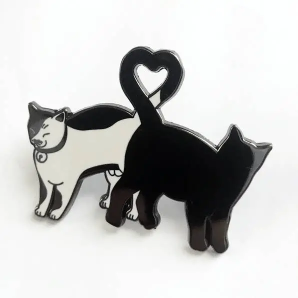 Adorable Kitty Love Enamel Pin for Cat Lovers