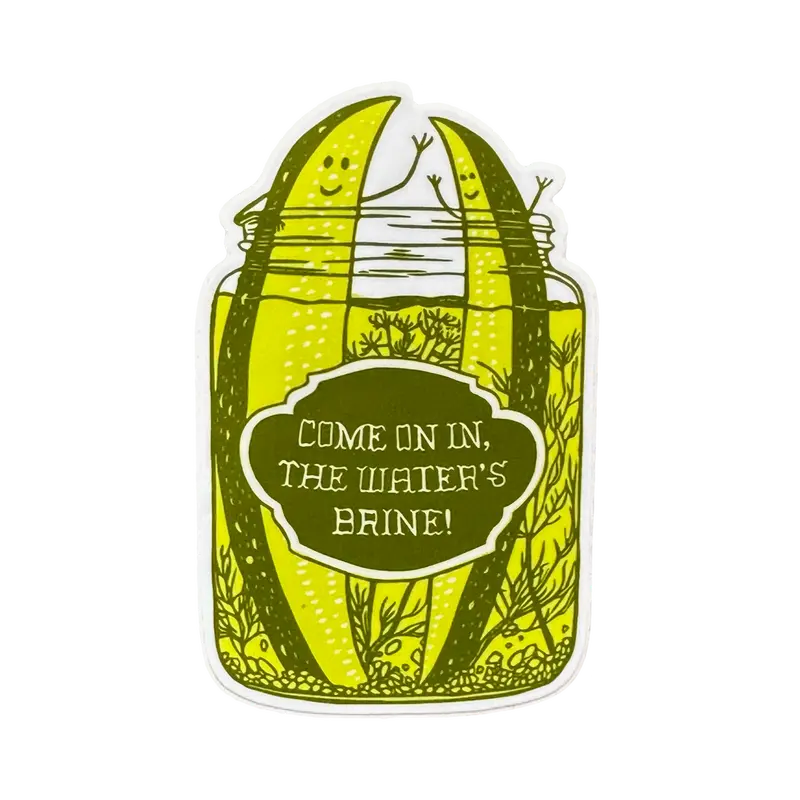 Adorable Pickle Illustration Sticker