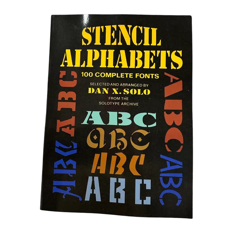Alphabet Stencil Reference Book for Artists