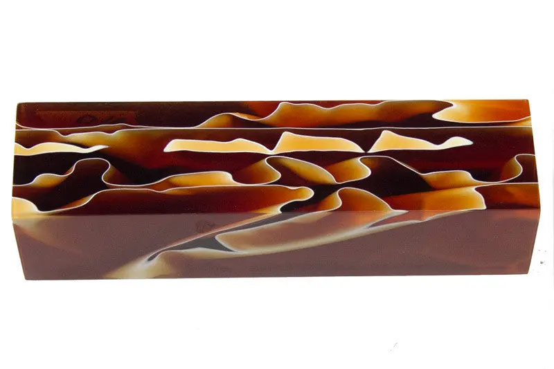 Amber Water Acrylic Bottle Stopper Blank (1.5″ x 1.5″ x 6″)
