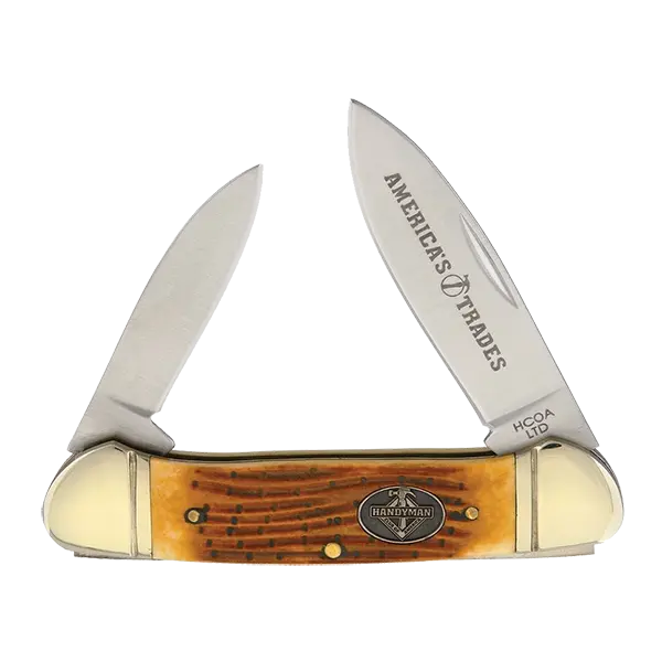 American Trade Handyman Canoe Knife with Stainless Steel Bone Handle