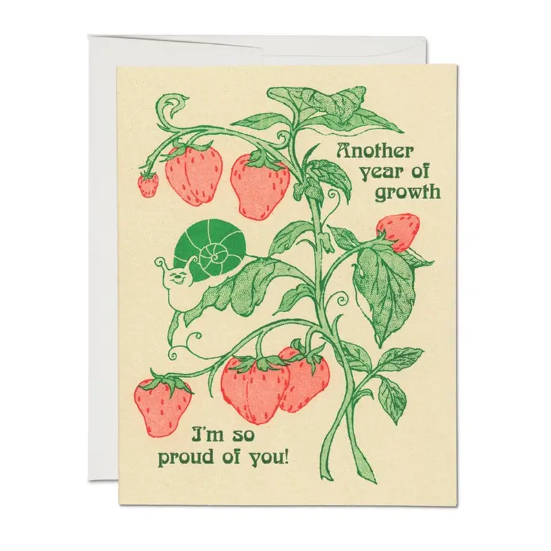 Another Year Of Growth Milestone Card