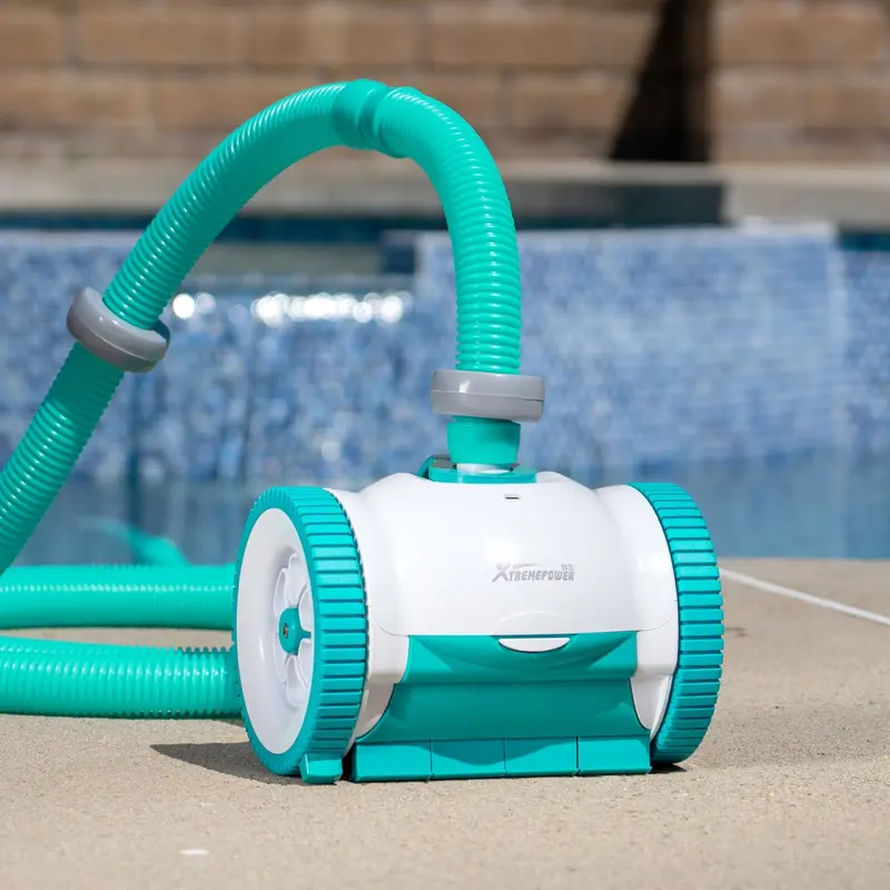 Automatic Inground Pool Vacuum Cleaner – Suction-Powered Wall-Climbing Cleaner with Hose Included