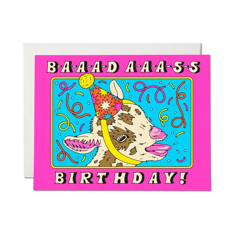 Badass Goat Birthday Card – Bold Illustrated Card