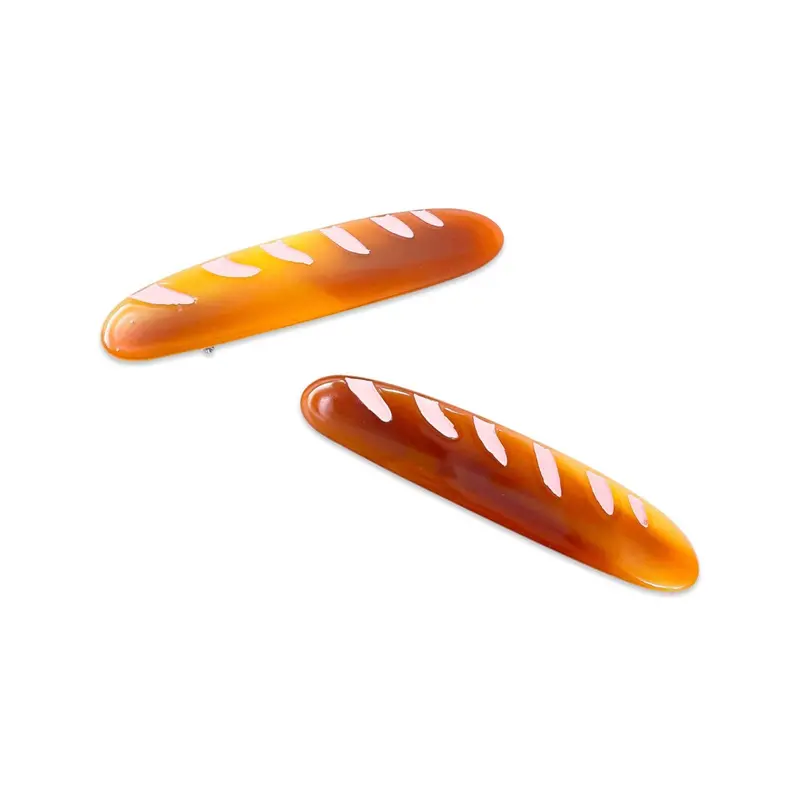 Baguette-Shaped Hair Clip Set
