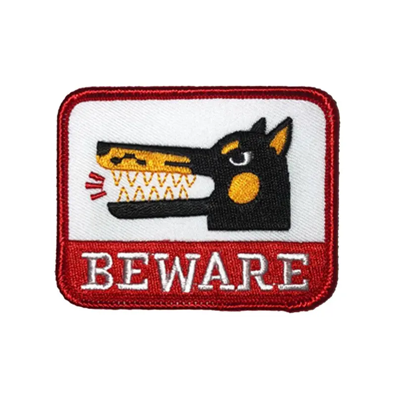 Beware of Dog Fabric Patch