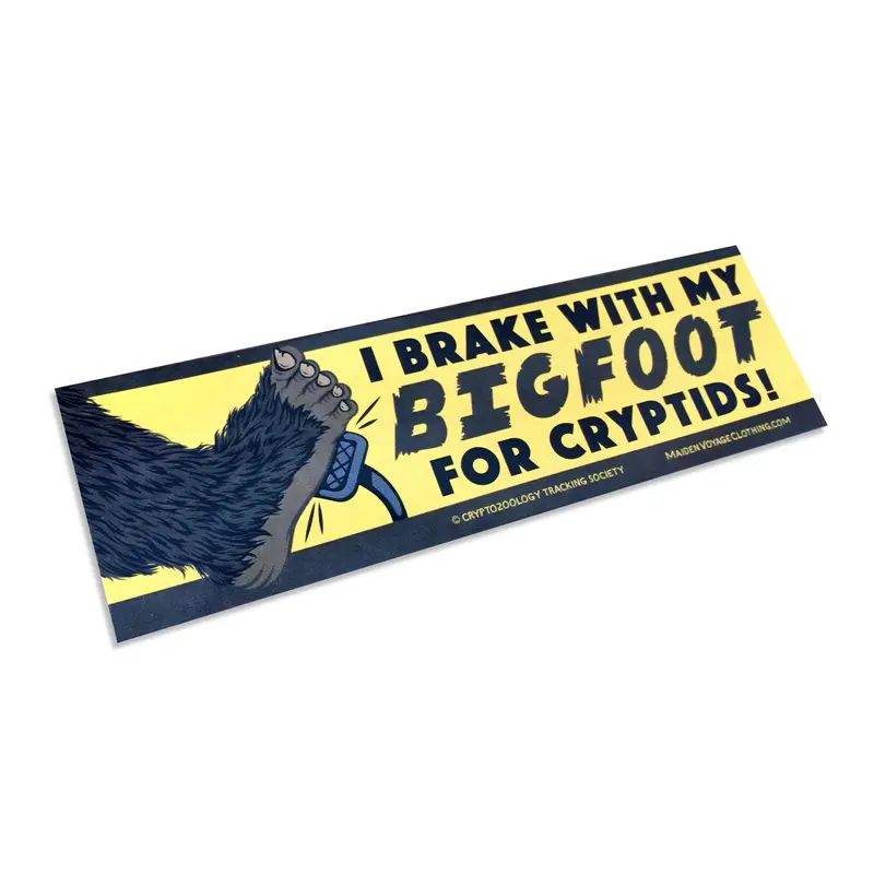 Bigfoot-Themed Bumper Sticker – Humorous Wildlife Design