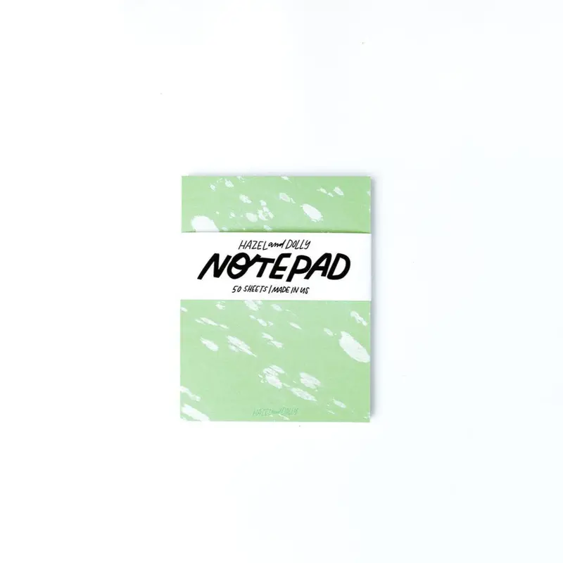 Bleach Splatter Green Notepad – Artistic Notebook