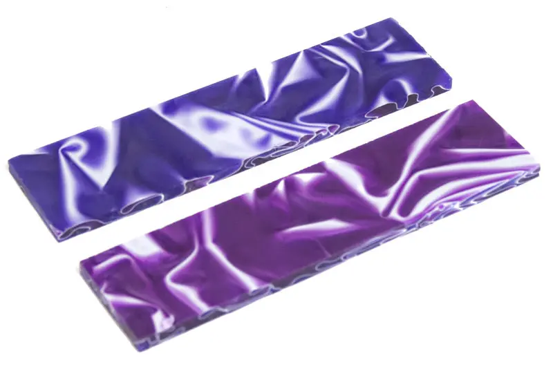 Blue-Purple Swirl Knife Handle Scales – 5″ × 1.5″ × 0.236″ (Pair)