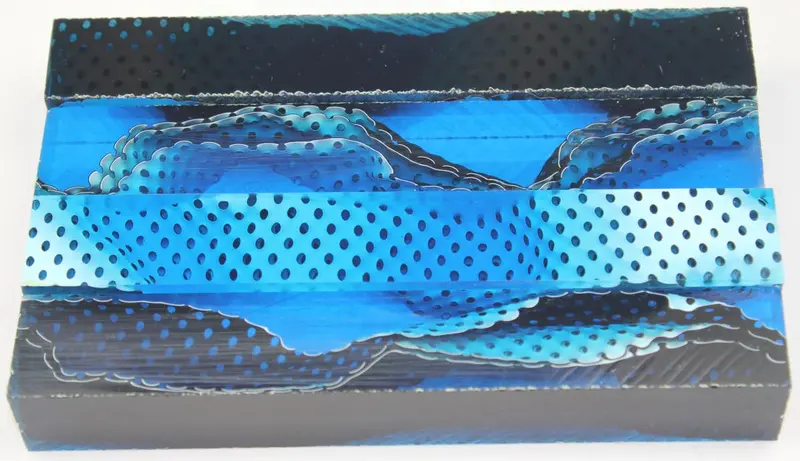Blue Topaz Water Mesh Acrylic Blank