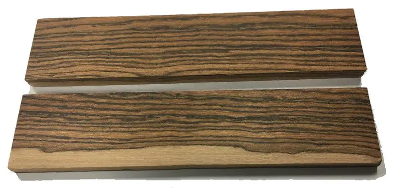 Bocote Wood Knife Handle Scales – Pair