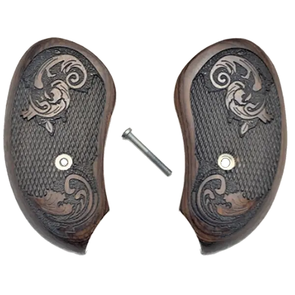 Bond Arms Derringer XL Laminated Rosewood Grips – Checkered & Engraved