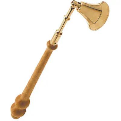 Brass Candle Snuffer with Elegant Curved Design
