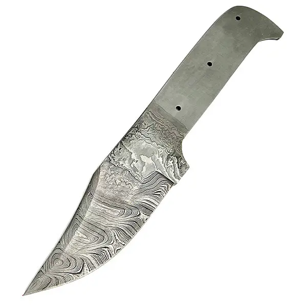 Budget-Friendly Miller Skinner Damascus Knife Blank – 1095 & 15N20 High-Carbon Full-Tang Blade