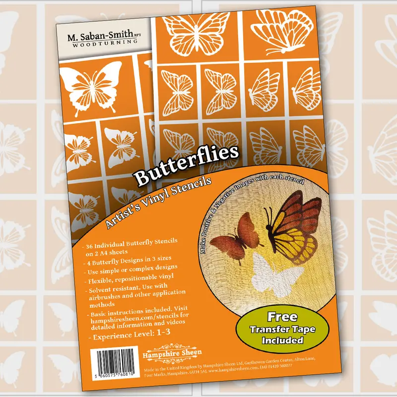 Butterfly-Themed Vinyl Stencil – Delicate Insect Silhouette for Creative Surfaces