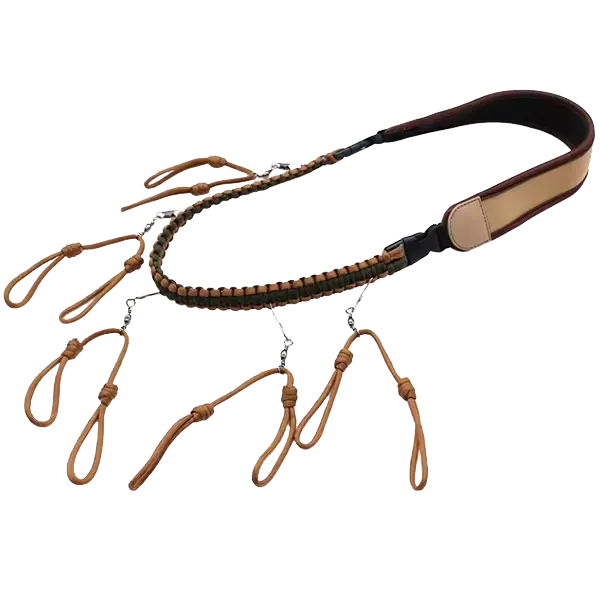 Camouflage Neoprene & Paracord Game Call Lanyard – Dual-Secure Design with Removable Drops for Up to Five Calls