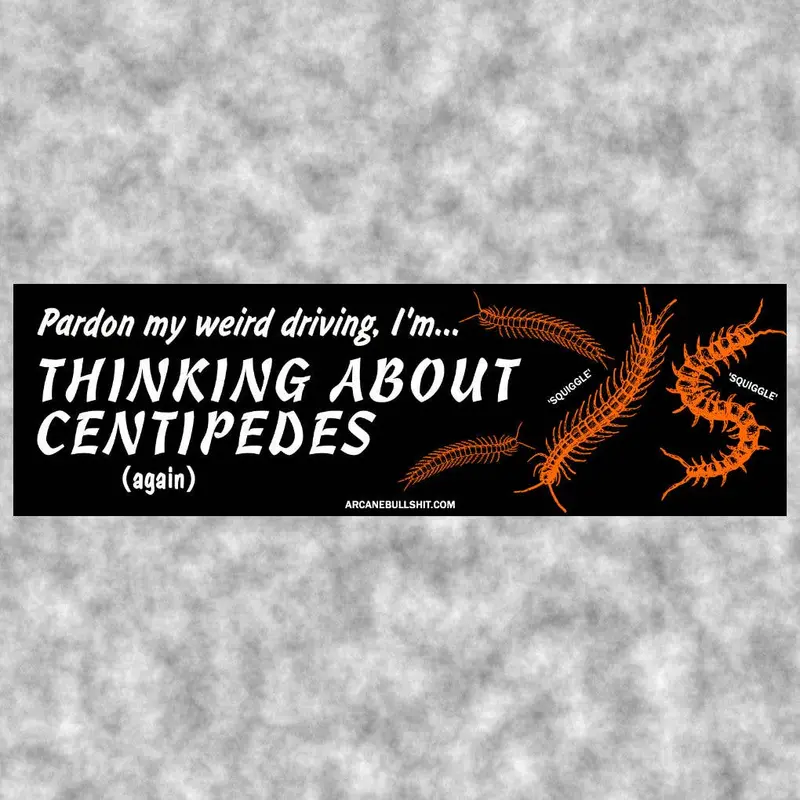 Centipede Contemplation Bumper Sticker