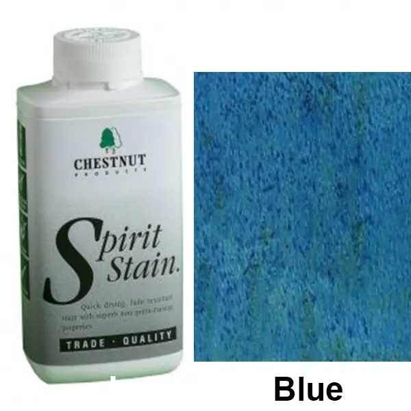 Chestnut Spirit Stain – Blue, 8 oz Bottle for Cool-Toned Wood Enhancement