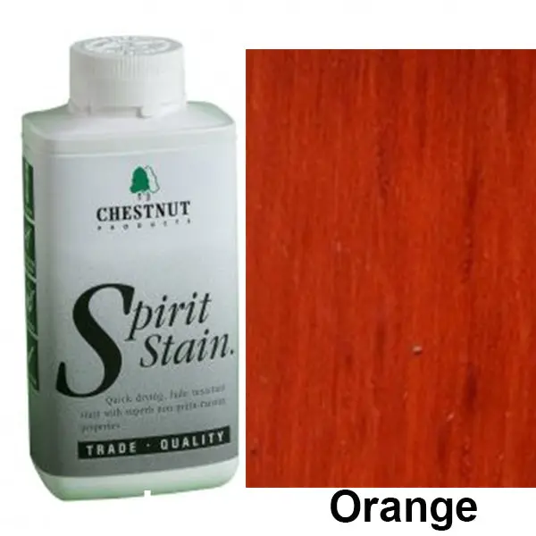 Chestnut Spirit Stain – Orange, 8 oz Bottle for Bright, Energetic Highlights