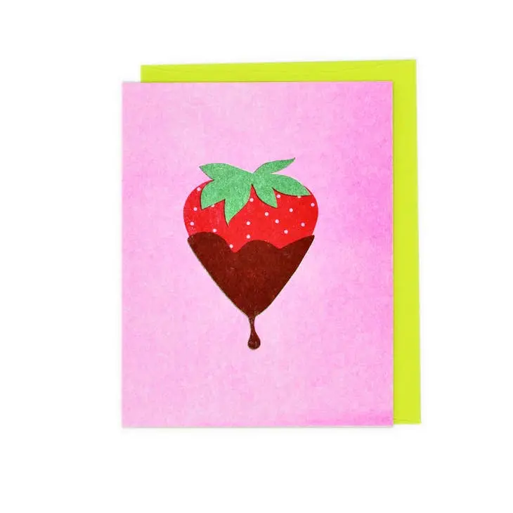 Chocolate Covered Strawberry Greeting Card