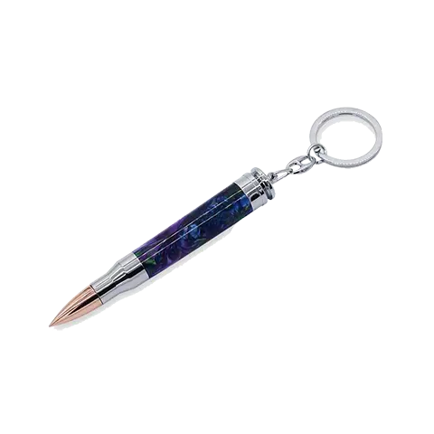 Chrome-Finish Bullet-Style Keychain