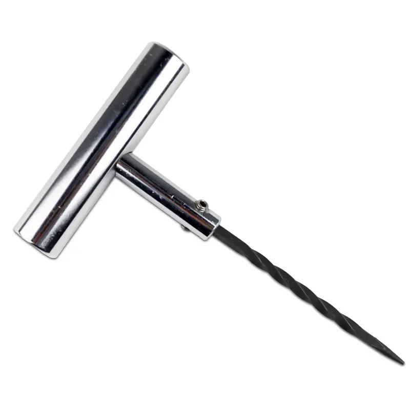 Chrome T-Handle with Integrated Tire Repair Probe