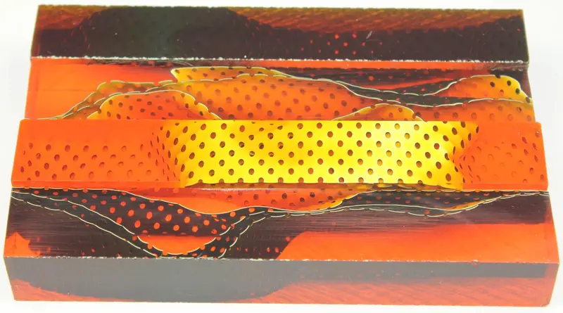 Citrine Water Mesh Acrylic Casting Blank