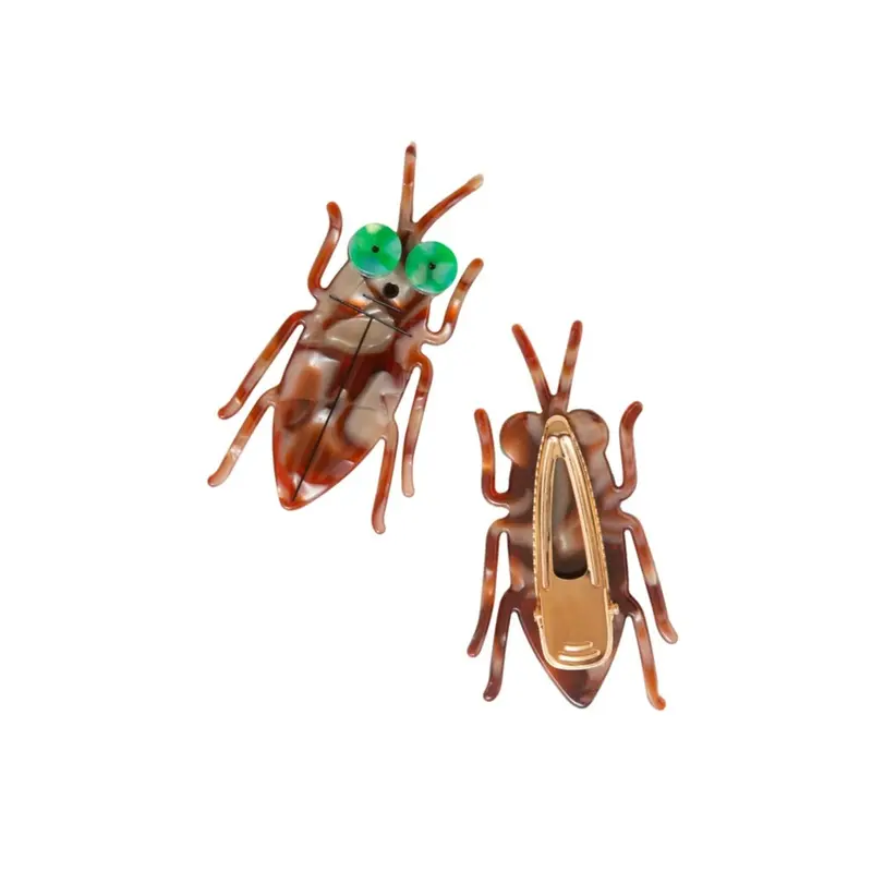 Cockroach Hair Clip – Single Claw Design with Roach Motif